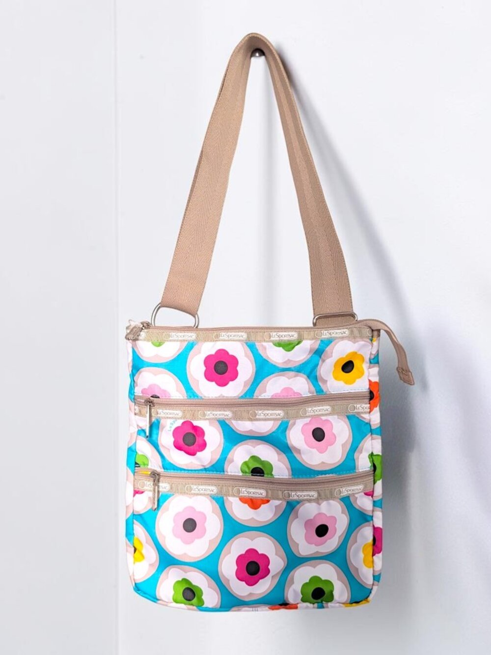 LeSportsac VTG Y2K fairy boho coquette retro mood multi floral medium tote